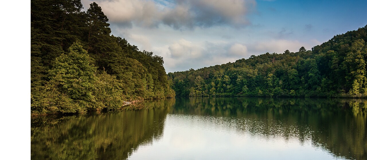 In the middle of Table Rock State Park lies the idyllic Lake Oolenoy.