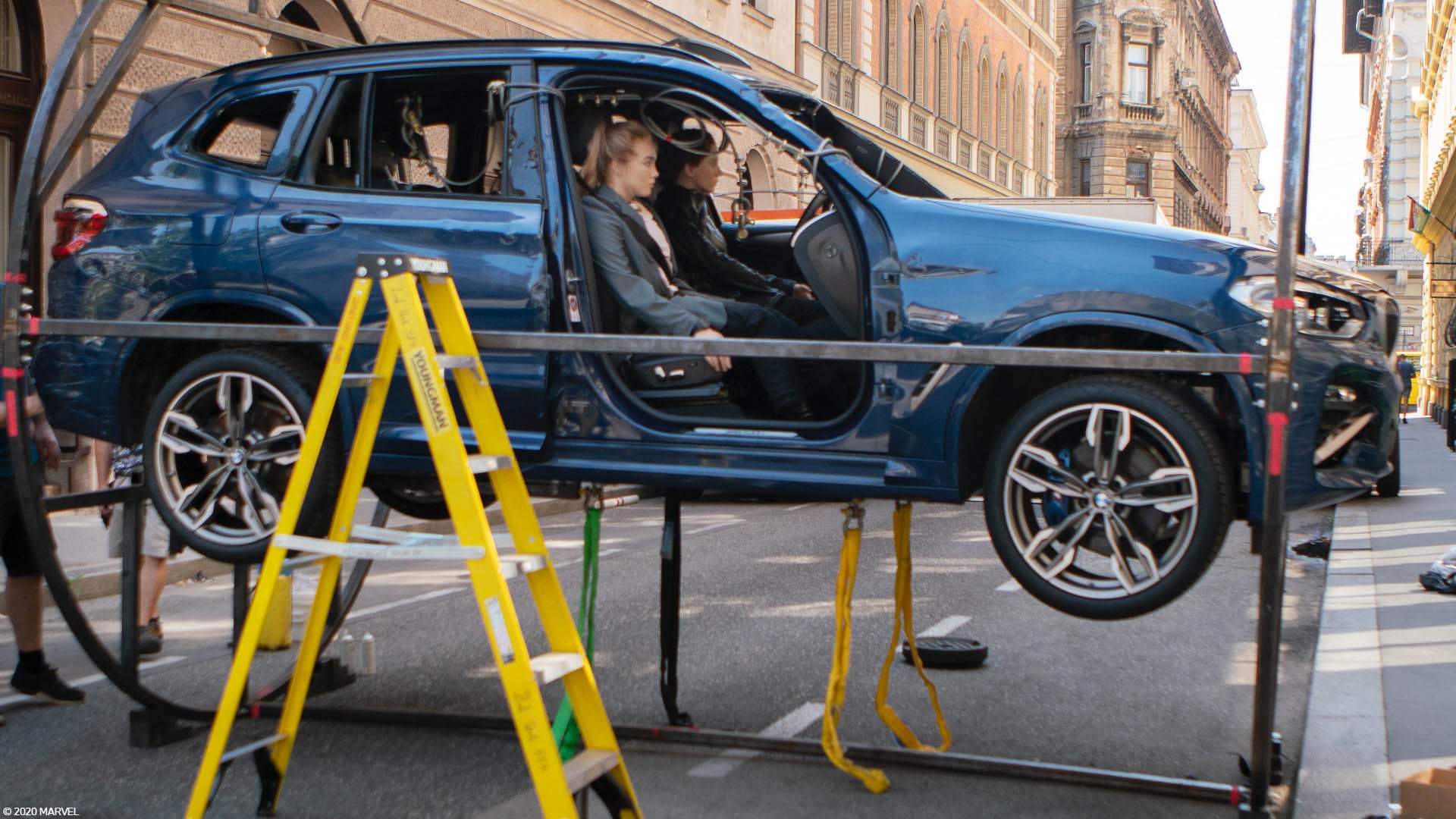 black widow marvel scarlett johansson stunts bmw movie stunt car bmw drivers black widow trailer Black Widow stunt BMW