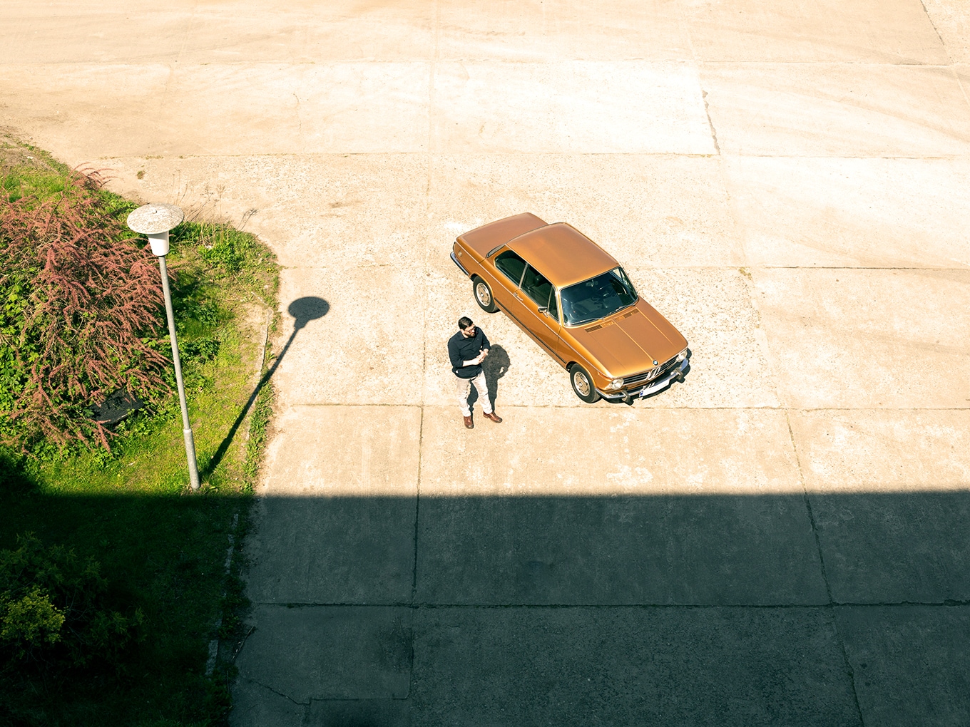 A jewel: The vintage car from the Middle East also looks good in the East of Germany.